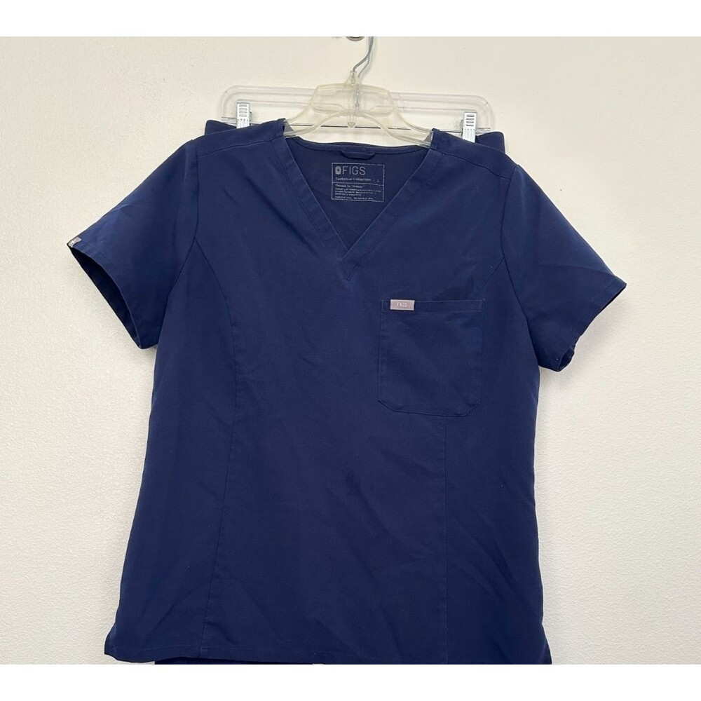 FIGS Catarina One Pocket Scrub Top Medical Navy Blue Women's Large